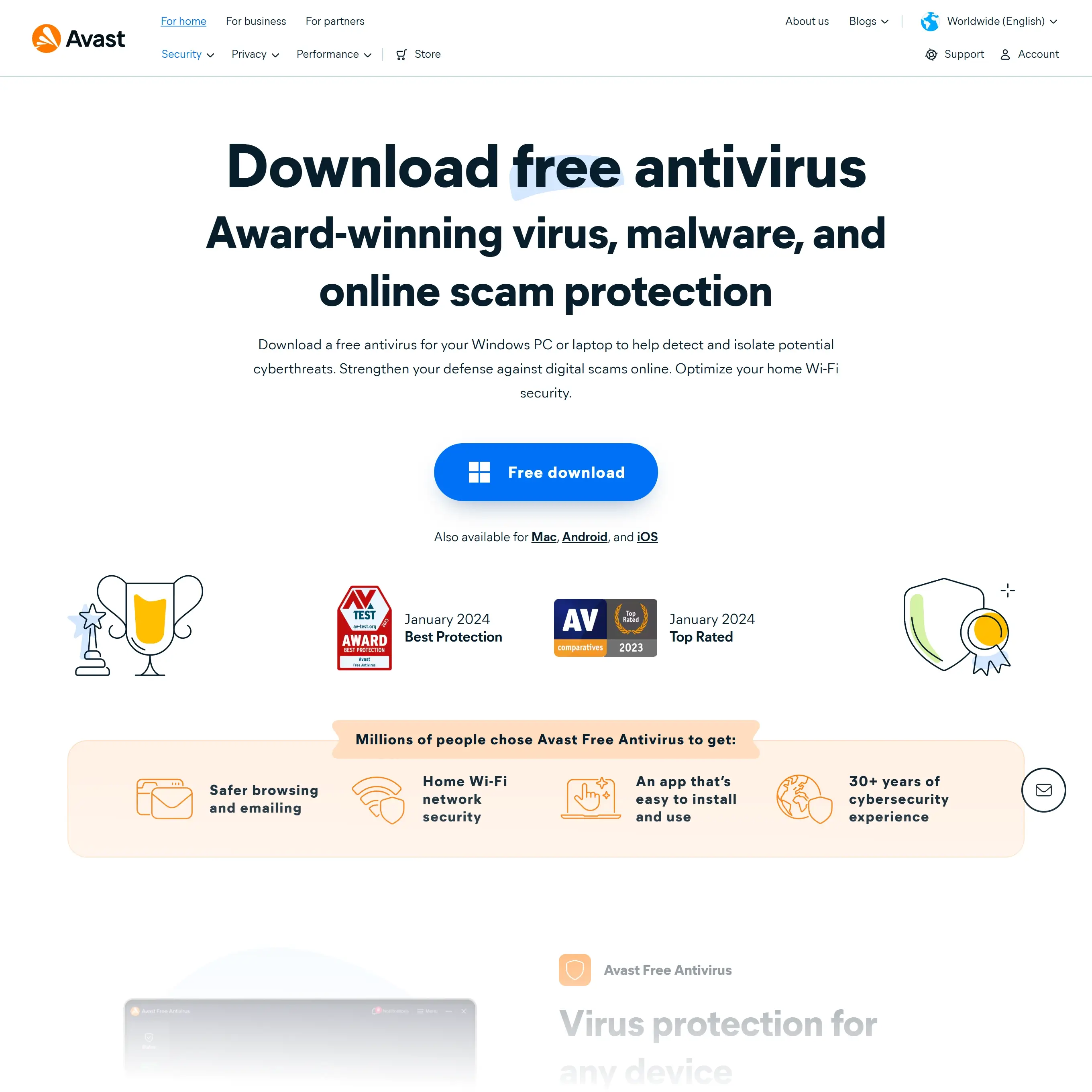 Avast Free Antivirus: скачать бесплатно русскую версию для Windows 11 и Windows 10 в 2026 году